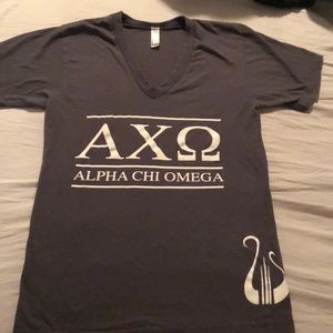 Grey Alpha Chi Omega T-shirt